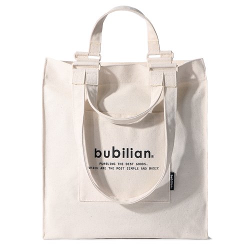Bubilian Two Handle Logo Eco Bag_Ivory